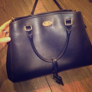 Navy coach over the shoulder  bag. MINT CONDITION